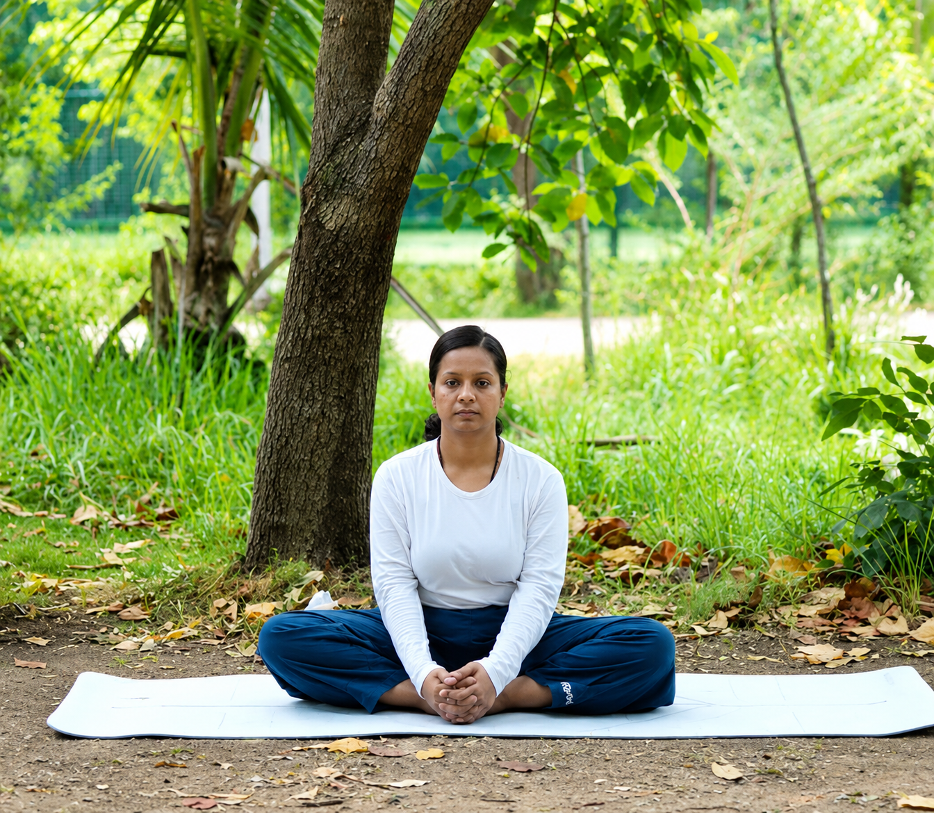 Yoga practice at Shaivam Shakti Yog